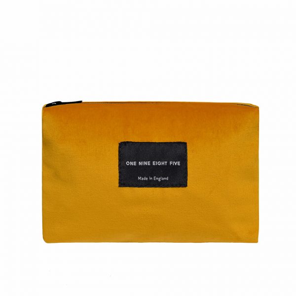 Zip Pouch Small Ochre Front website ONE NINE EIGHT FIVE b