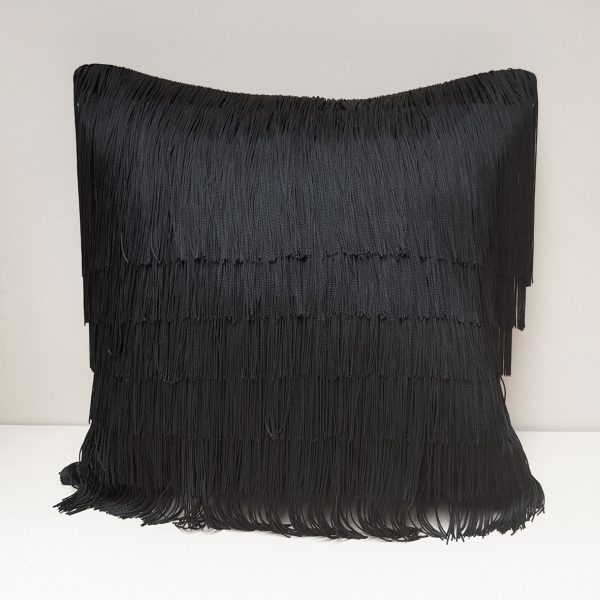 Tassel Cushion Black Beige Yellow One Nine Eight Five website