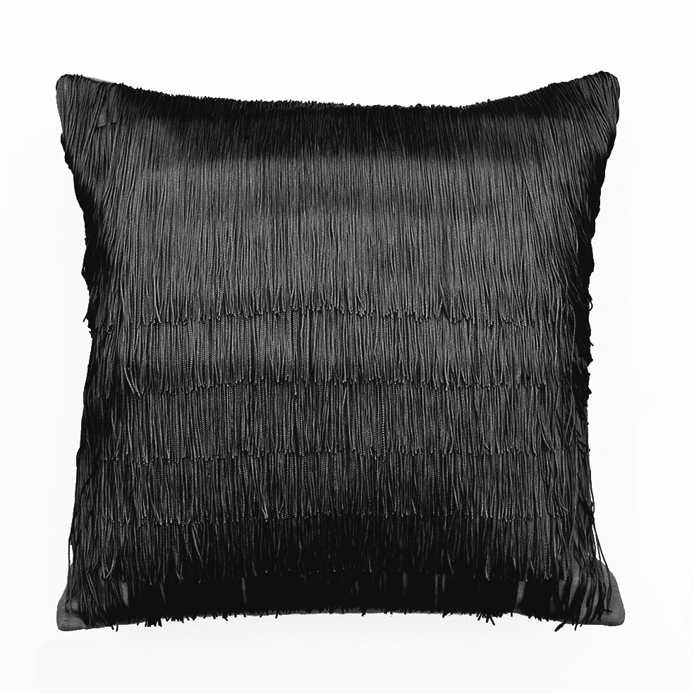 Tassel Cushion Black - One Nine Eight Five