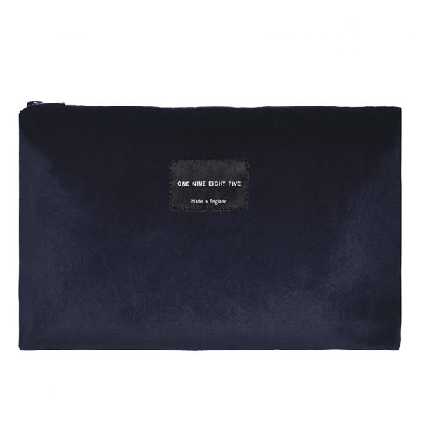 Zip Pouch Large Grey Front ONE NINE EIGHT FIVE