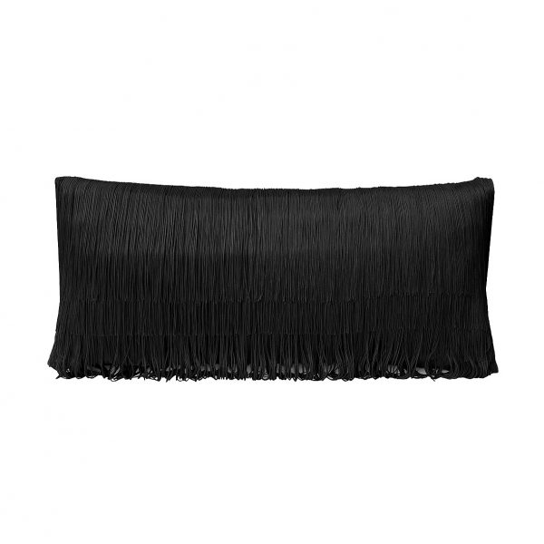 Tassel Cushion Black 30x60cm One Nine Eight Five website