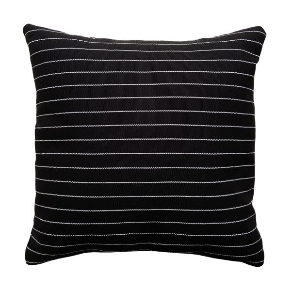 Etta Cushion Black Stripe Front 45x45cm Website