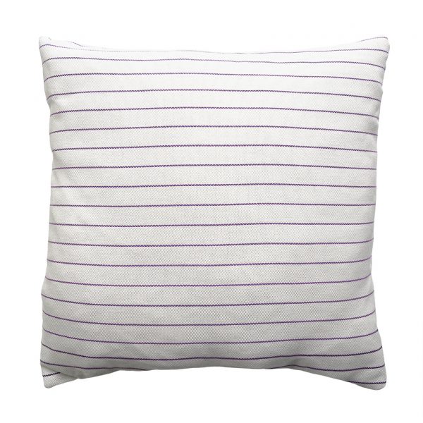 Etta Cushion White Stripe Front 45x45cm Website b