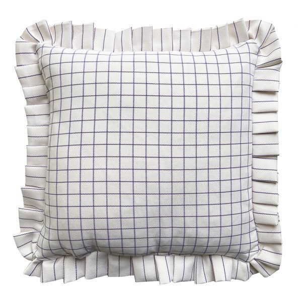 Martha Cushion White Check Front 45x45cm Website