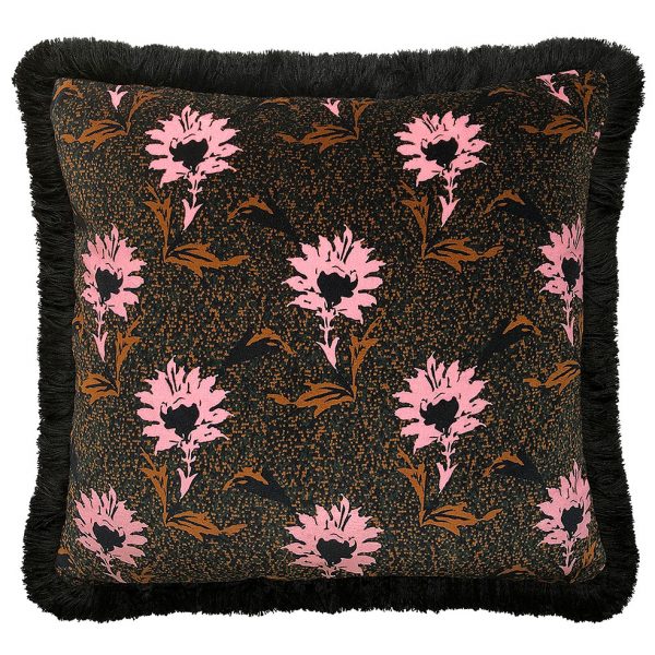 Flora Fringe Cushion Pink One Nine Eight Five Website