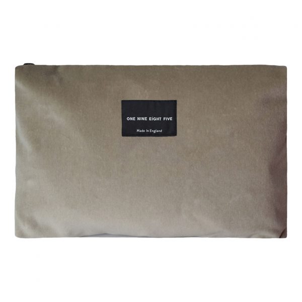 Zip Pouch Large Taupe Front One Nine Eight Five website