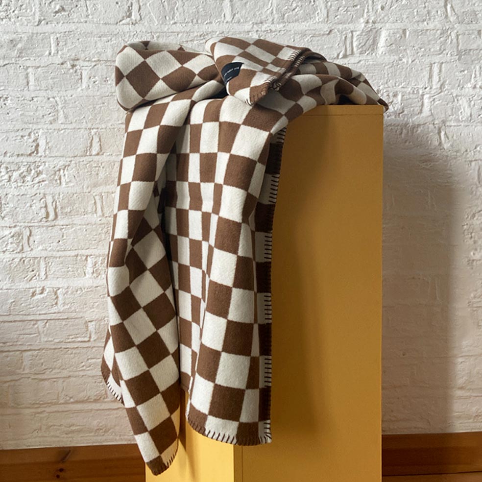 Sona Checkerboard Recycled Cotton Throw - One Nine Eight Five